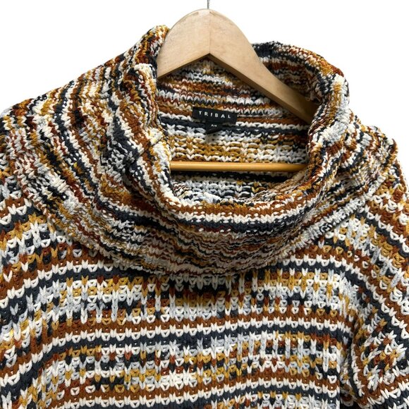 Tribal Chunky Neck Knit Sweater Top Size S - Picture 3 of 8